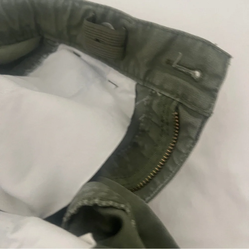 Old Navy Boys Bundle (2) Size 7 Slim Baggy Cargo Pants Beige Olive Adj Waist